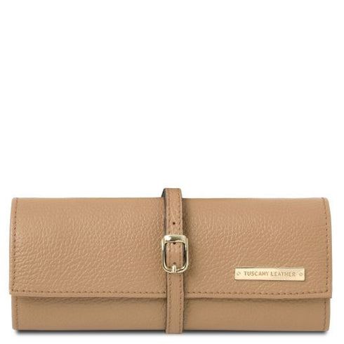 Soft leather jewellery case
